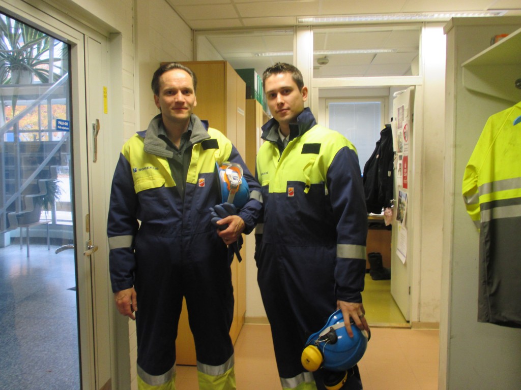 Luke and Pasi at customer premises in Finland