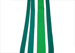 Green and teal vertical stripes