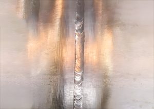 Close-up view of a metal welding seam.